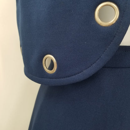 Murray's Originals Hallandale Fla 2 Pc Vintage Skirt Vest Set Blue SMALL Cowgirl