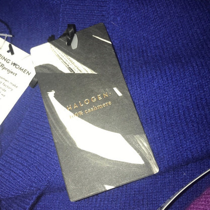 Halogen NEW V Neck Cashmere Sweater Extra Small