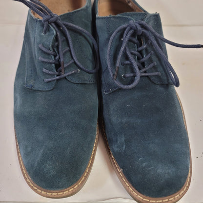 C.H. Bass Blue suede casual dress shoes almond toe Mens size  11.5 D leather