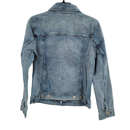 Style & Co NEW Duchess Destroyed Denim Jean Jacket Large pockets button up