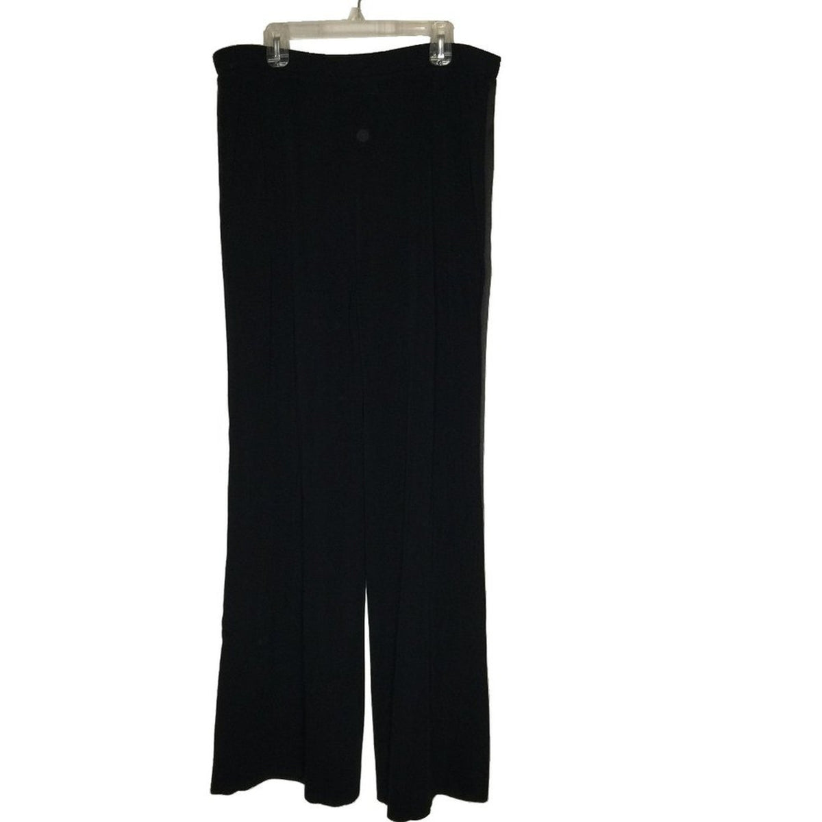 Garfield & Marks Tuxedo Stripe Wide Leg Dress Pant Elastic Waist Black Large