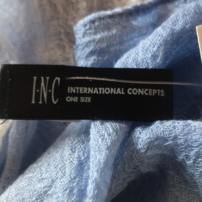 INC International Concepts Ombre Scarf Wrap Blue