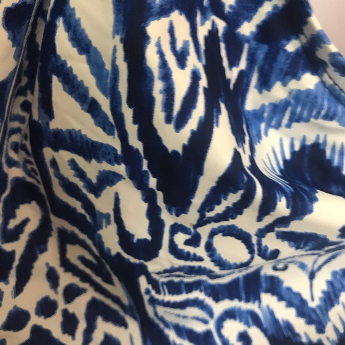 Lauren Ralph Blue Tribal Ikat Halter Tankini Top Size 22W Swimsuit NWT $106