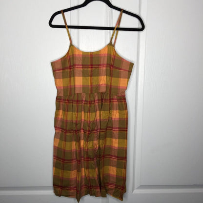 NWOT Madewell Babydoll Tank Dress Scoop Madras Size Small