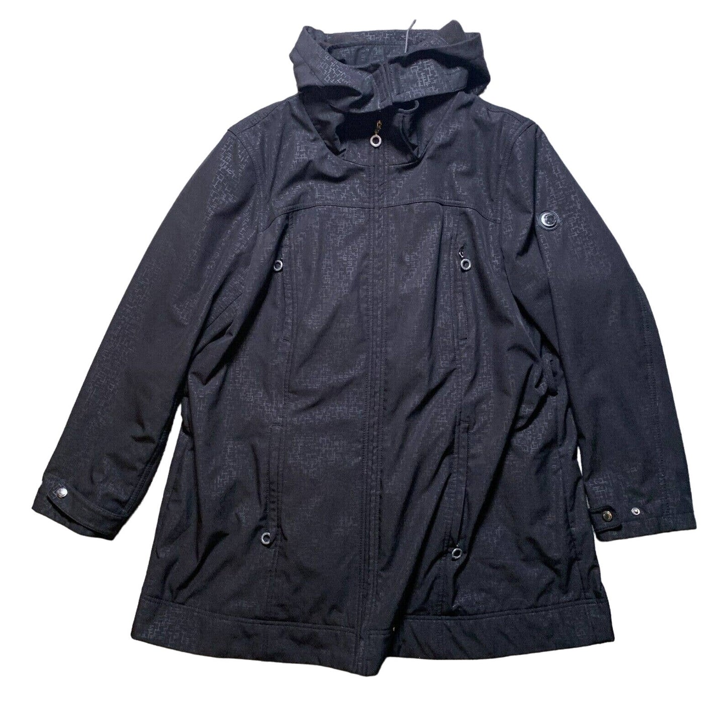 Calvin Klein Detachable Hood Water Resistant Breathable Jacket Sz 1X Black NWT