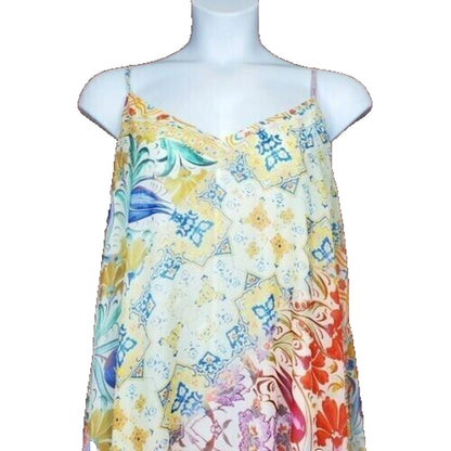 City Chic Print Chiffon Handkerchief Hem Dress Sz 14 Mulitcolor NWT Flowy SUMMER