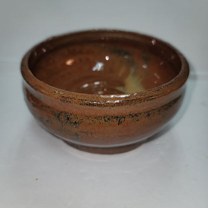 Handmade ceramic glazed bowl salt cellar vase whatnot catchall earthenware dish