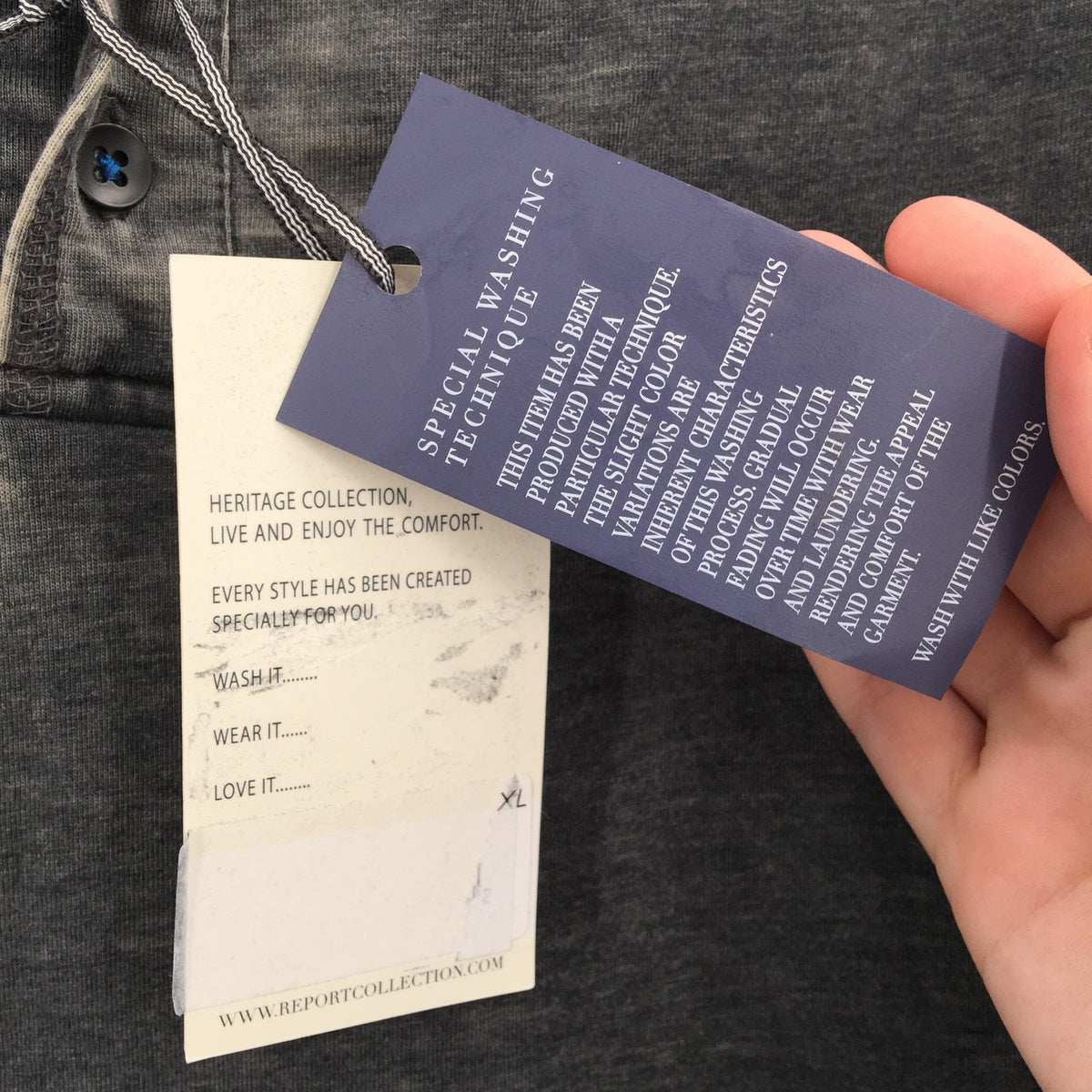 NWT Heritage Collection Hooded Sweatshirt Long Sleeve Button Up Gray Size XXL