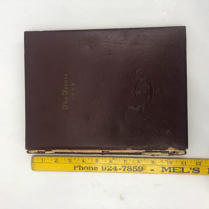 The Teenix 1949 Yearbook Denton North Carolina Sara Harrison Leather Ephemera
