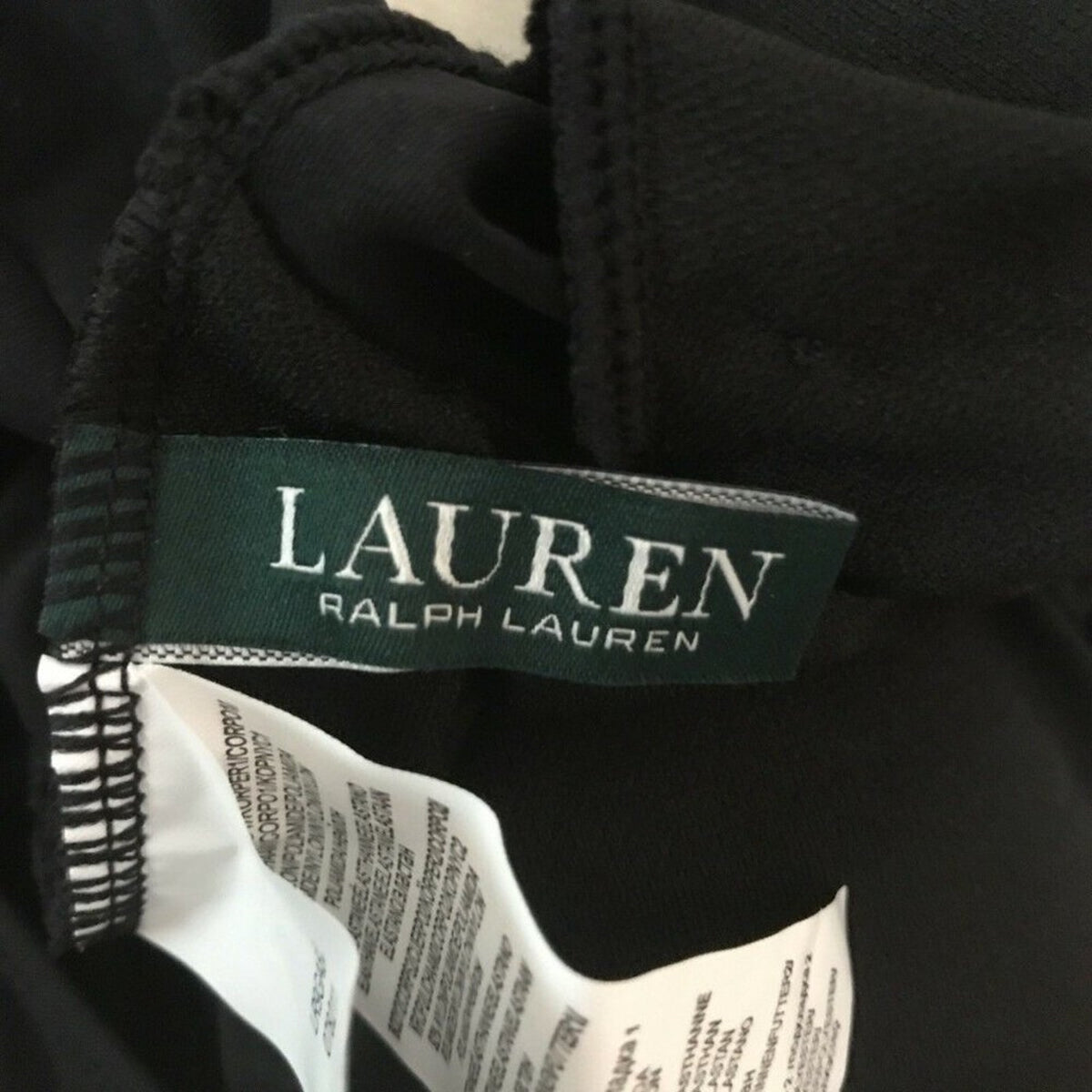Ralph Lauren NEW Halter Front Keyhole Swimsuit Tankini Solid Black Size 4