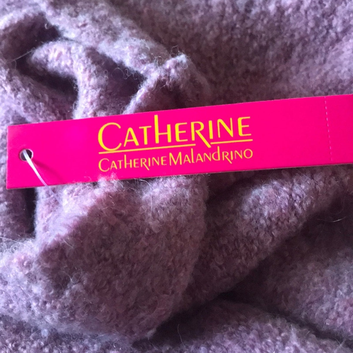 Catherine Malandrino Cozy Eyelash Knit Turtleneck Large Long Sleeve Purple