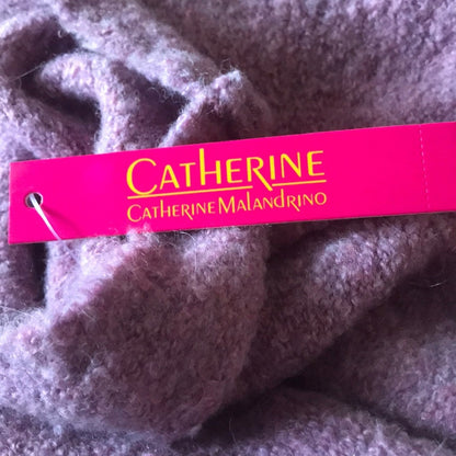 Catherine Malandrino Cozy Eyelash Knit Turtleneck Large Long Sleeve Purple