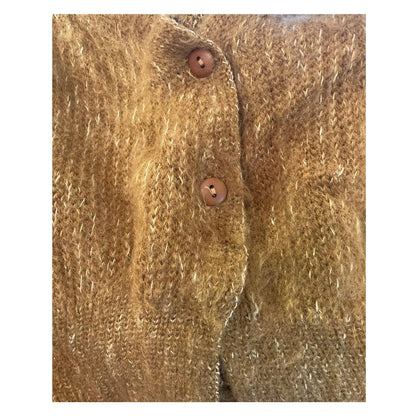 Abound Crop Deep V-Neck Cardigan Sweater Sz Medium in Rust Amber NWT