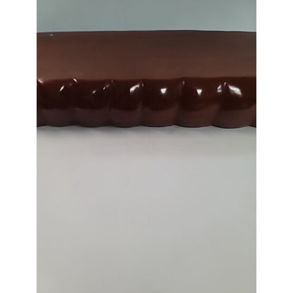 Vintage Solid Hardwood 3 Section Serving Tray Rectangular 14-3/4" Carved Walnut
