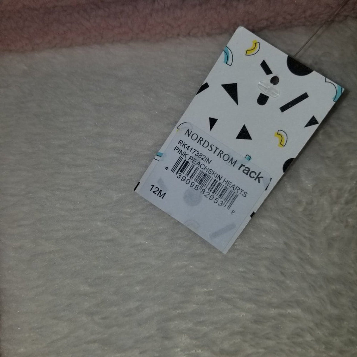 Harper Canyon Fluffy Heart Hooded Jacket Long Sleeve Snap Button Pink 12 Months