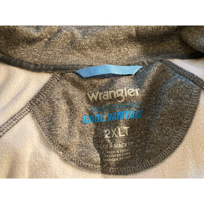 Wranger Mens Premium Performance Cool Vantage Half Zip Pullover 2XLT Gray NWT