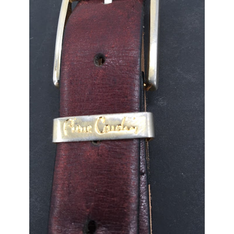 Pierre Cardin Brown Leather Pants dress Belt mens medium 1" Wide Mens