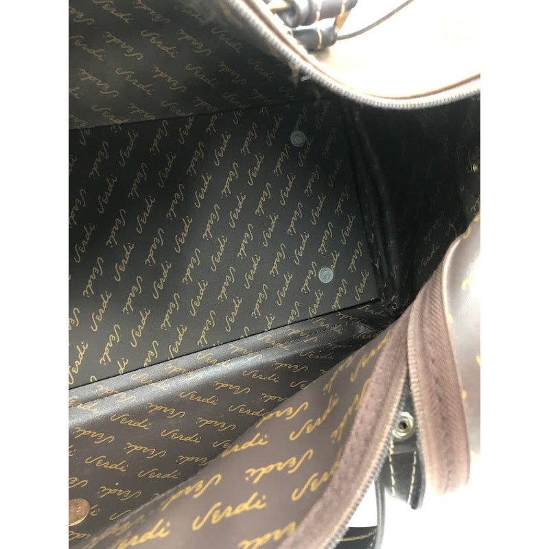 Verdi International VINTAGE Travel Tote top handle duffle Gym bag Carry on Brown