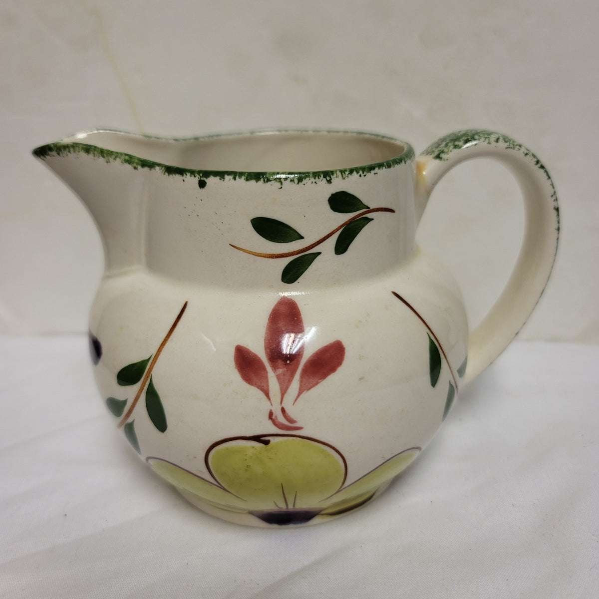 Blue Ridge creamer flowers vintage Pitcher Vintage Florals Handpainted