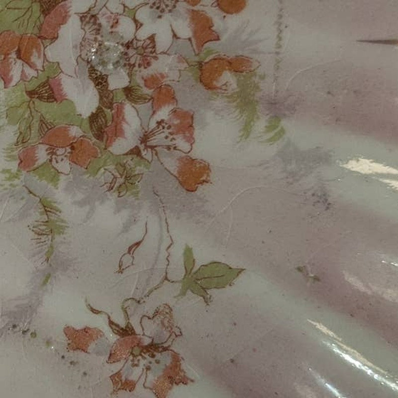 Limoge occo french porcelain dish with handle NAPPY candy  florals