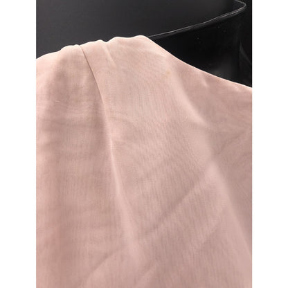 Miss Elliette Vintage 1990s Puff Sleeve Faux Wrap Pleated Dress Pink Medium