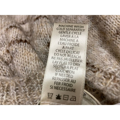 Max Studio Pullover Crew Sweater NEW Medium Oatmeal Melange Hi-Low Drop Shoulder