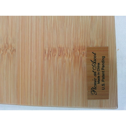 Picnic at Ascot Bamboo Charcuterie Fromage Cheese Board Tray Knives Serving Tray