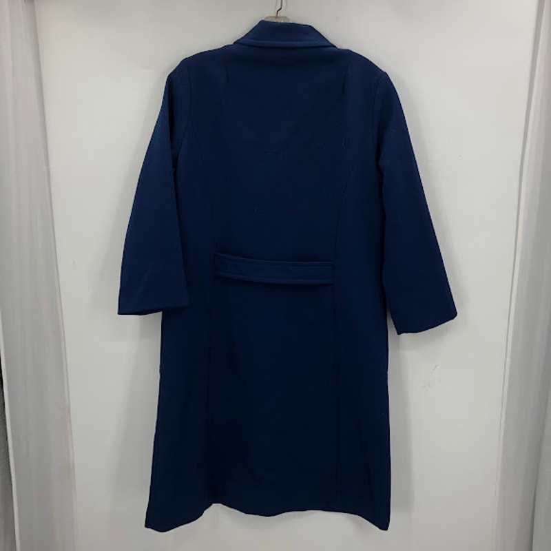Roberta Lee Original VINTAGE 2 Pc Set Dress w/ Coat Royal Blue 1970's Polyester