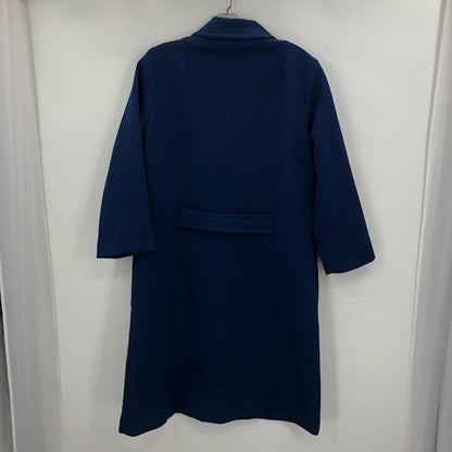 Roberta Lee Original VINTAGE 2 Pc Set Dress w/ Coat Royal Blue 1970's Polyester