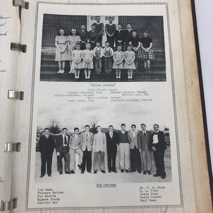 The Teenix 1949 Yearbook Denton North Carolina Sara Harrison Leather Ephemera