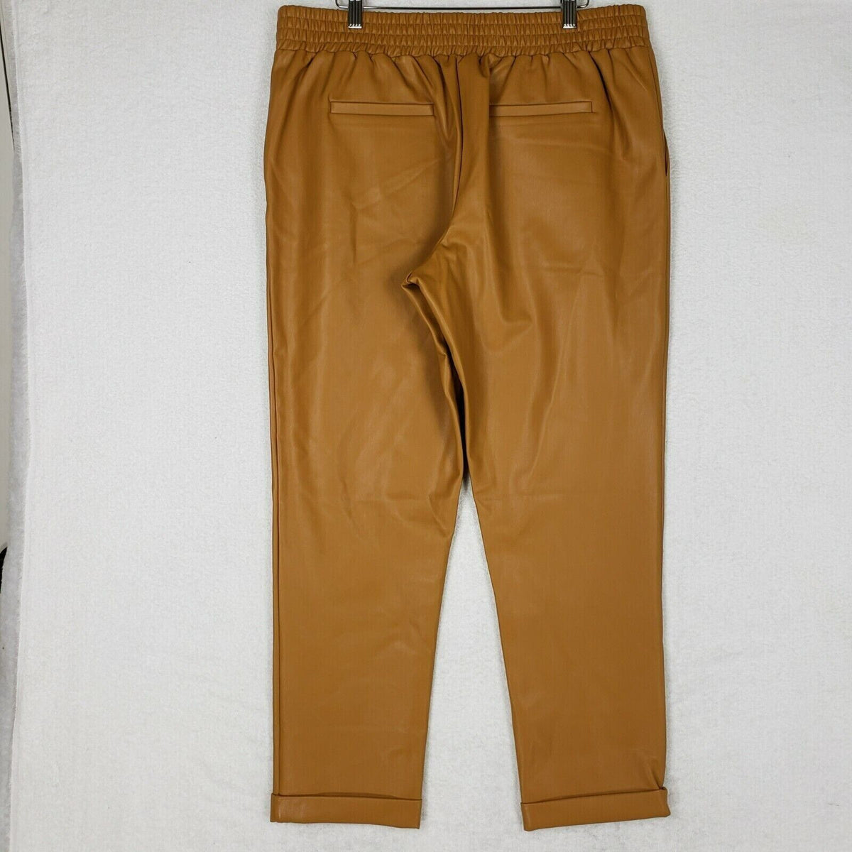 Halogen Atlantic Pacific Faux Leather Pull On Pants Size XXL/2X Camel Brown NWT
