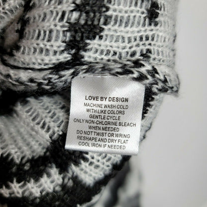 Love by Design Fuzzy Zebra Print Knit Pullover Sweater Long Sleeve X-Large