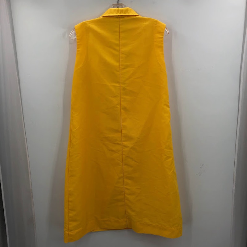 Vintage yellow dress sleeveless Bright Medium / Large ship & shore textured