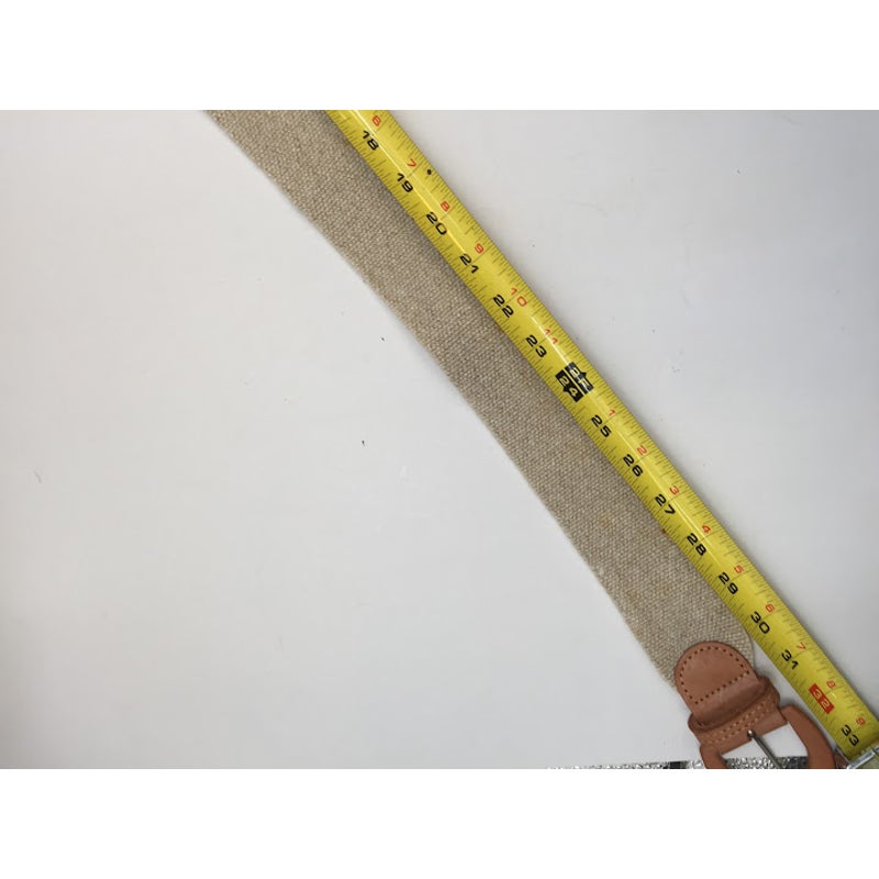 Vintage astor Stretch Belt Tan with Cognac Brown Leather Buckle Medium