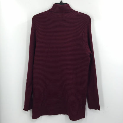 Devotion Cyrus Pullover Sweater Long Sleeve Turtleneck PORT  Burgundy Size LARGE