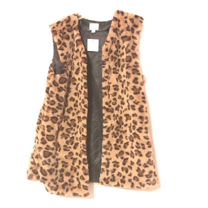 14th & Union Cheetah Leopard Print Vest One Size