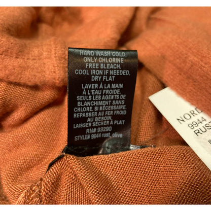 CENY Women's Pullover Hoodie Large Rust NEW Drop Shoulder Lightweight Fleece