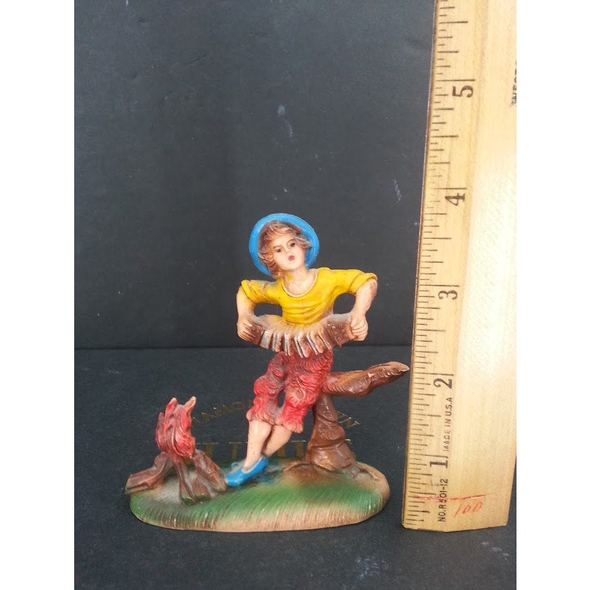 Vintage Fontanini Boy with Rabbit and Basket Marked Italy