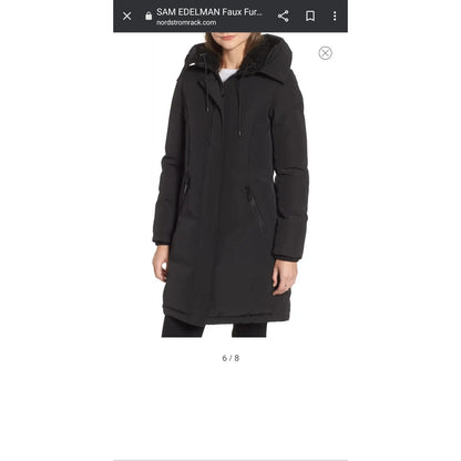 Sam Edelman NEW Faux Fur Trim Hooded Parka Coat Jacket Winter Size 3X