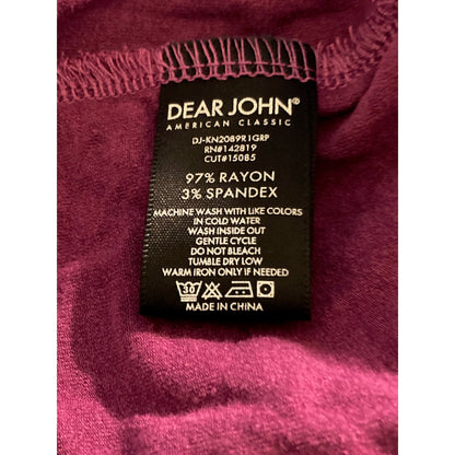 Dear John Bella Mineral Wash Short Sleeve Top XS/Extra Small Fuchsia NWT