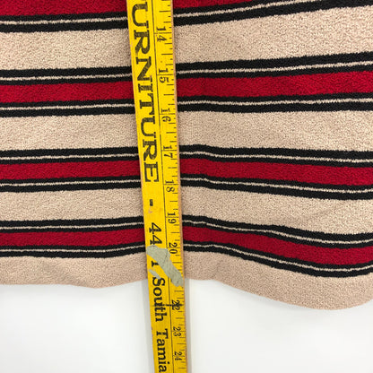 Vintage Talbott Tarafast 2 Pc Cardigan set Knit Sweater 3/4 Sleeves Red Tan 38