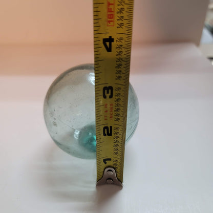 Japanese Handblown Glass ORB Small fishing float Ball Blue Green