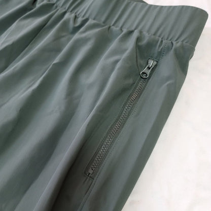 NWT Z by Zella Expression Activewear Cropped Pants Small Gray Green Elastic Waist