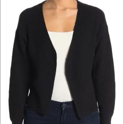 Philanthropy NTW Black Knit Sweater Crop Cardigan Size XS/S