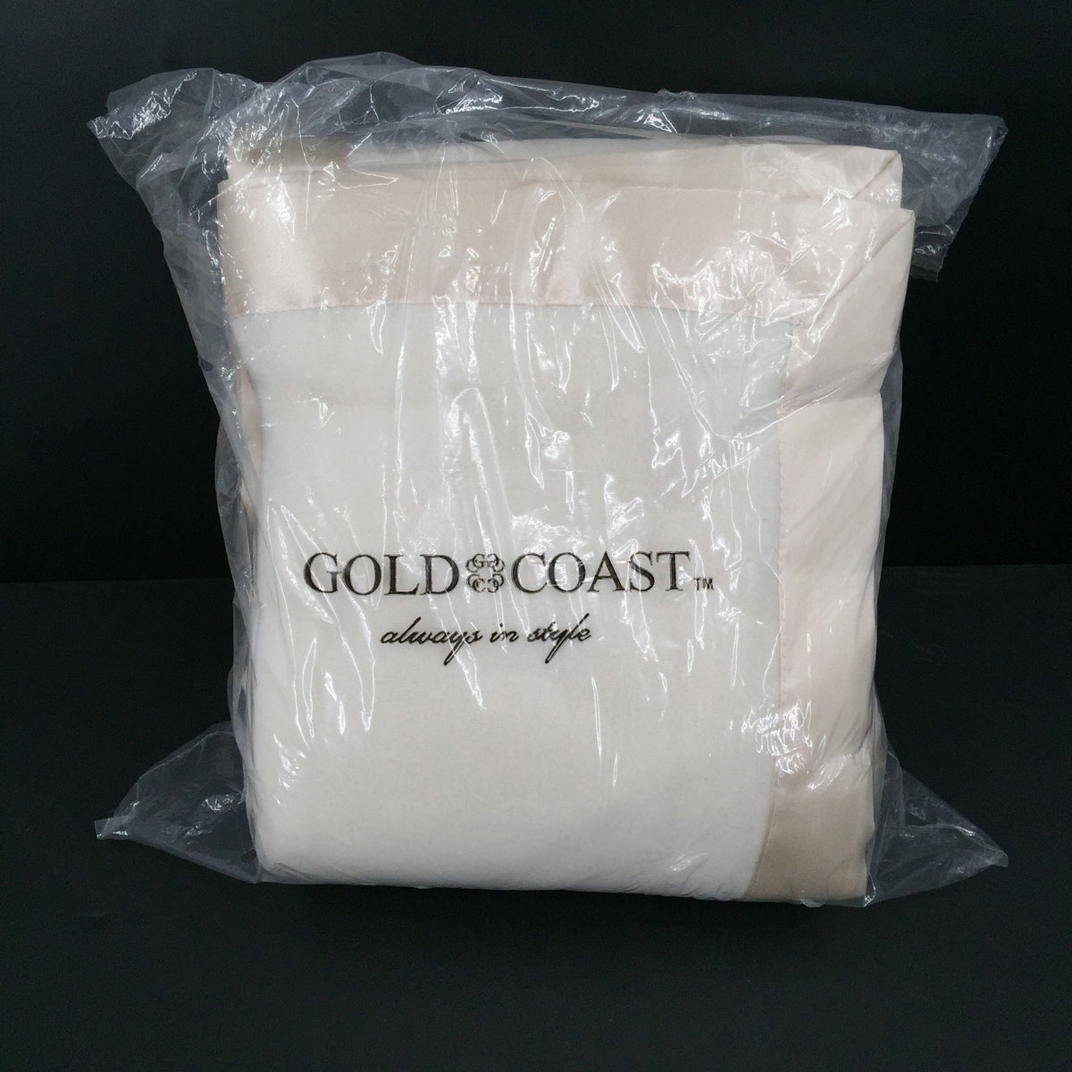 Gold Coast Always In Style Tranquility Twin Full Blanket Vanilla Satin Edge NOS