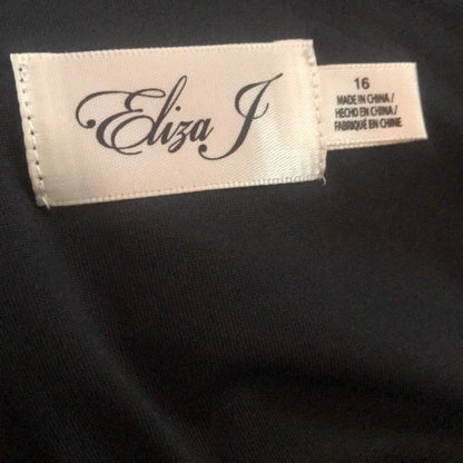 Eliza J Ruched Bodice Off Shoulder Mesh Jumpsuit Size 16