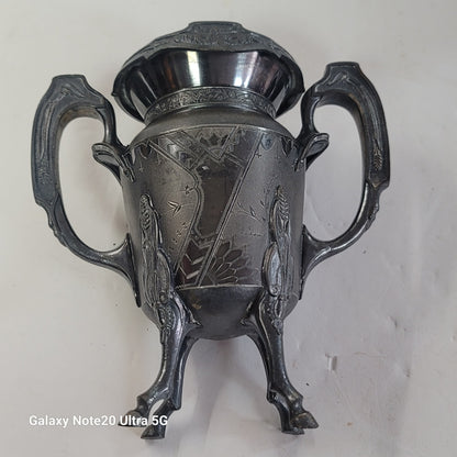 Wilcox Antique Silverplate Holloware  136 Open Sugar Bowl Quadruple 2 Handles