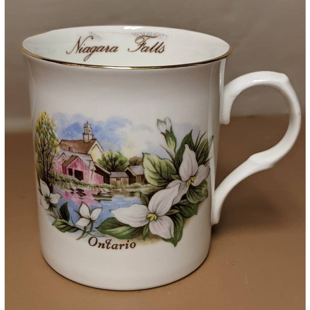 Crown Trent Vintage China Niagara Falls Souvenir Mug Tea Cup Ontario Canada