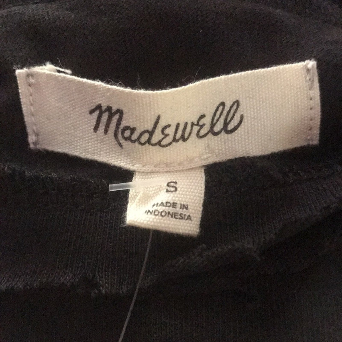 Madewell NWT Black Wide Sleeve Uneven Neck Sweater Size Small