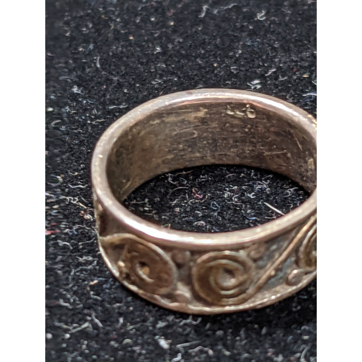 Vintage Handmade 925 Sterling Silver Celtic Filigree Spiral Pinky Small Ring 4.5